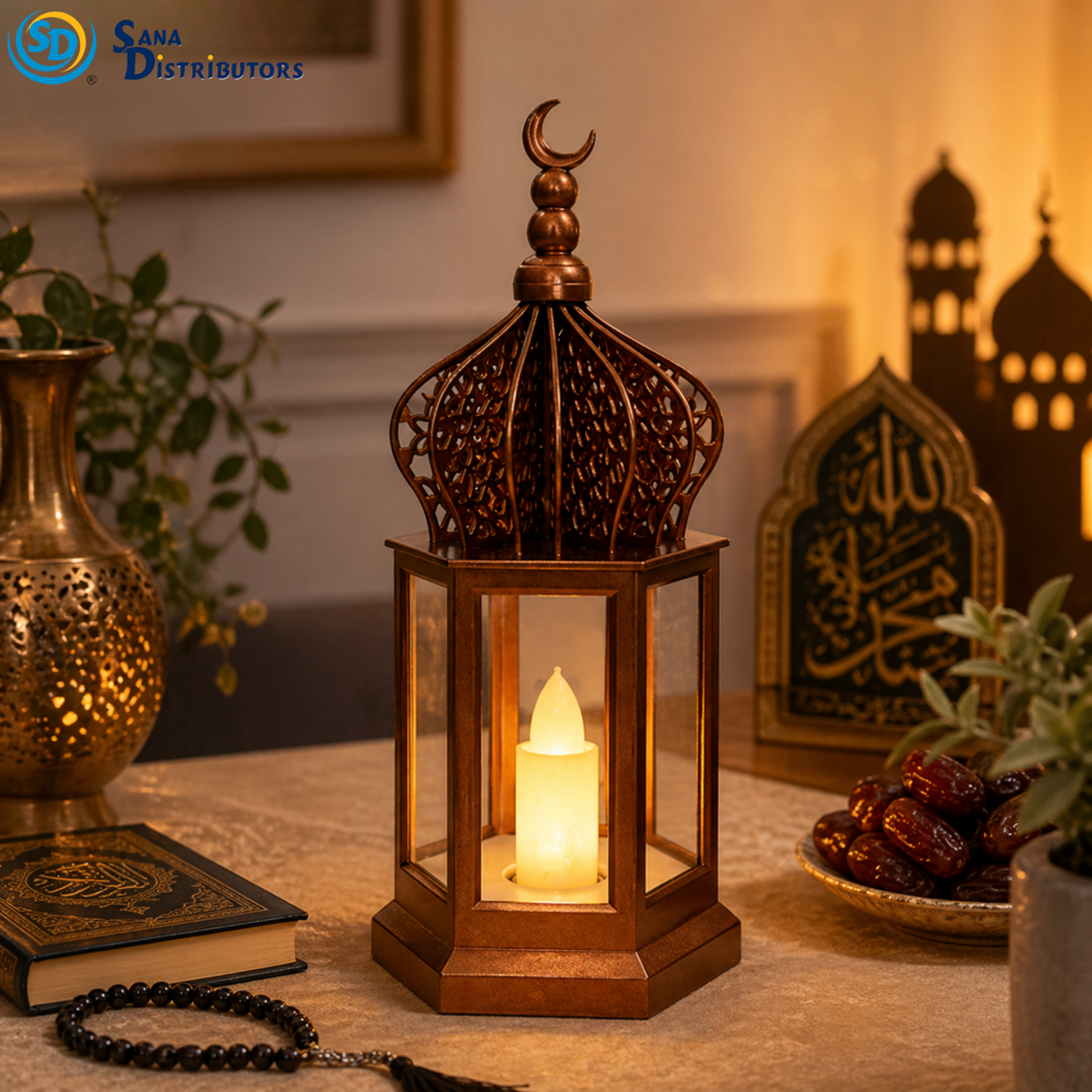 LED Lantern Islamic Style Ass.colors ($41.88 Fo 12pcs)9"x8"x9.5"
