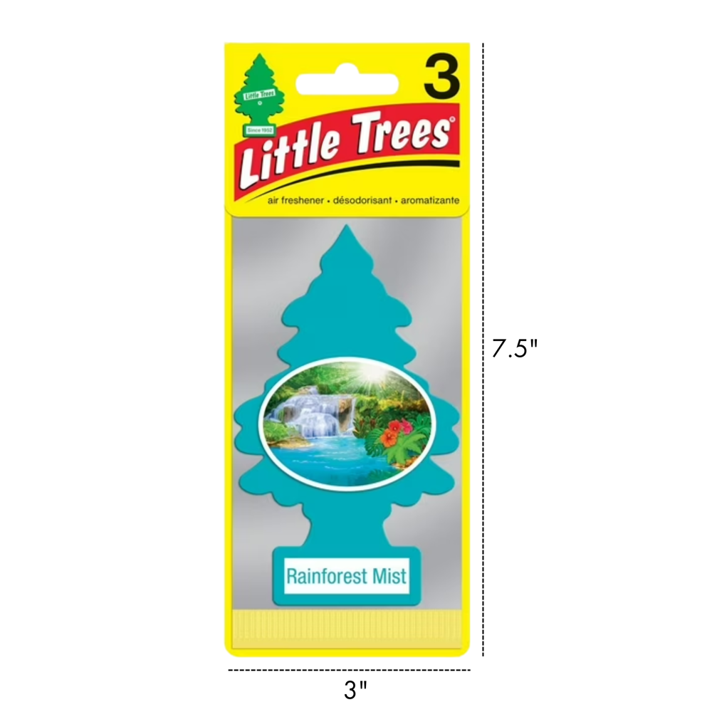 Little Trees Car Freshener Rainforest Mist 3pcs