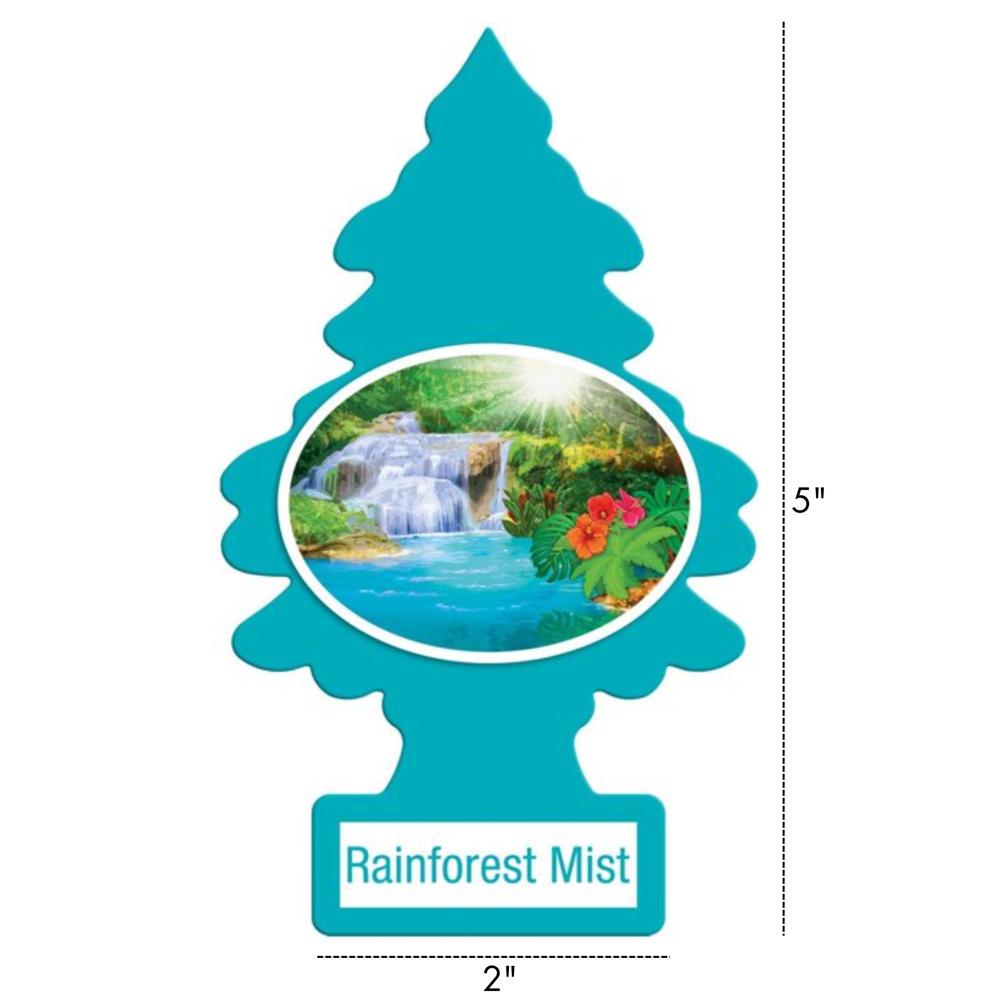 Little Trees Car Freshener Rainforest Mist 3pcs