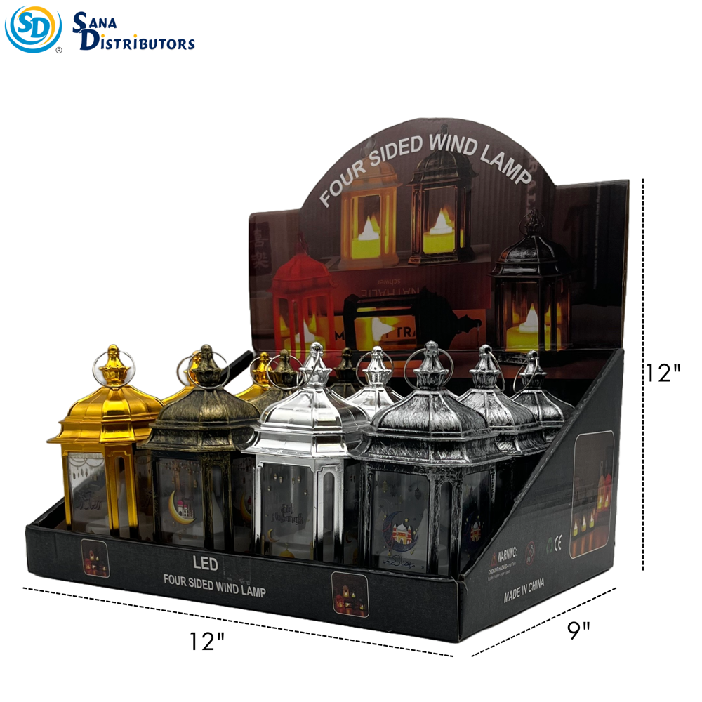LED Lantern Islamic Style Ass. Colors ($35.88 for Case of 12) 6"x3"