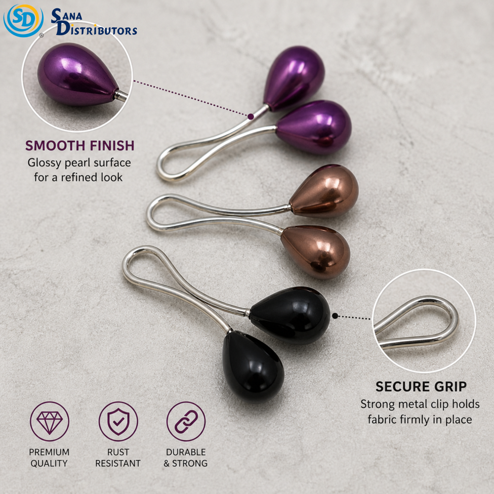 Hijab Pins - Teardrop Pearl Style 12pcs ($0.33 per Unit)