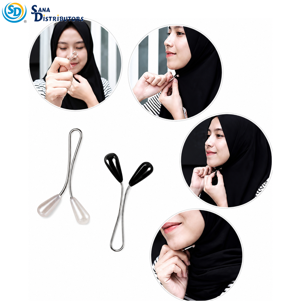 Hijab Pins - Teardrop Pearl Style 12pcs ($0.33 per Unit)