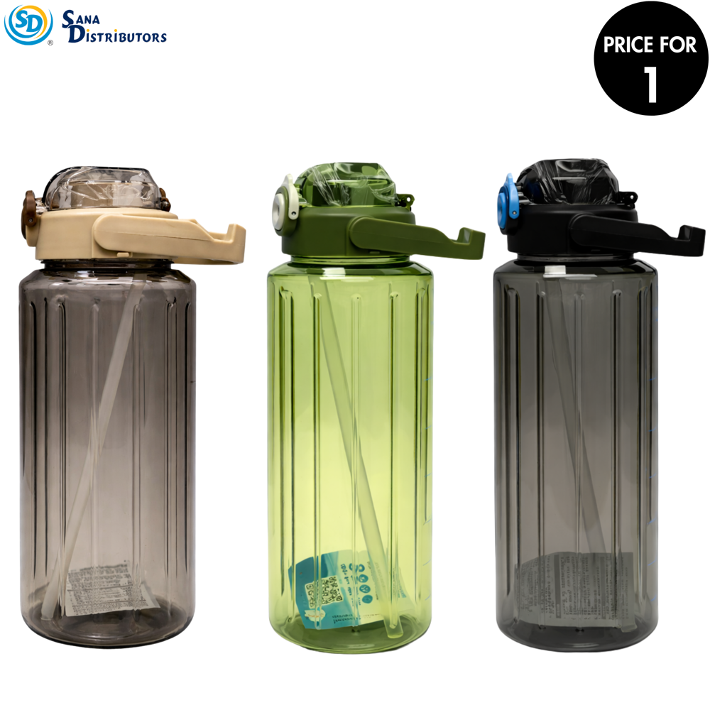 Plastic Water Bottle 2000 mL 11" Ass.colors