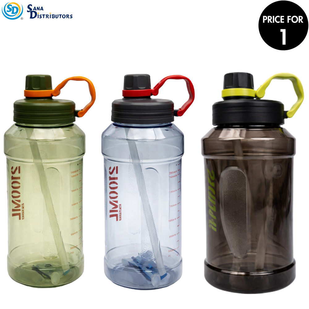 Plastic Water Bottle 2100 mL 11" Ass.colors