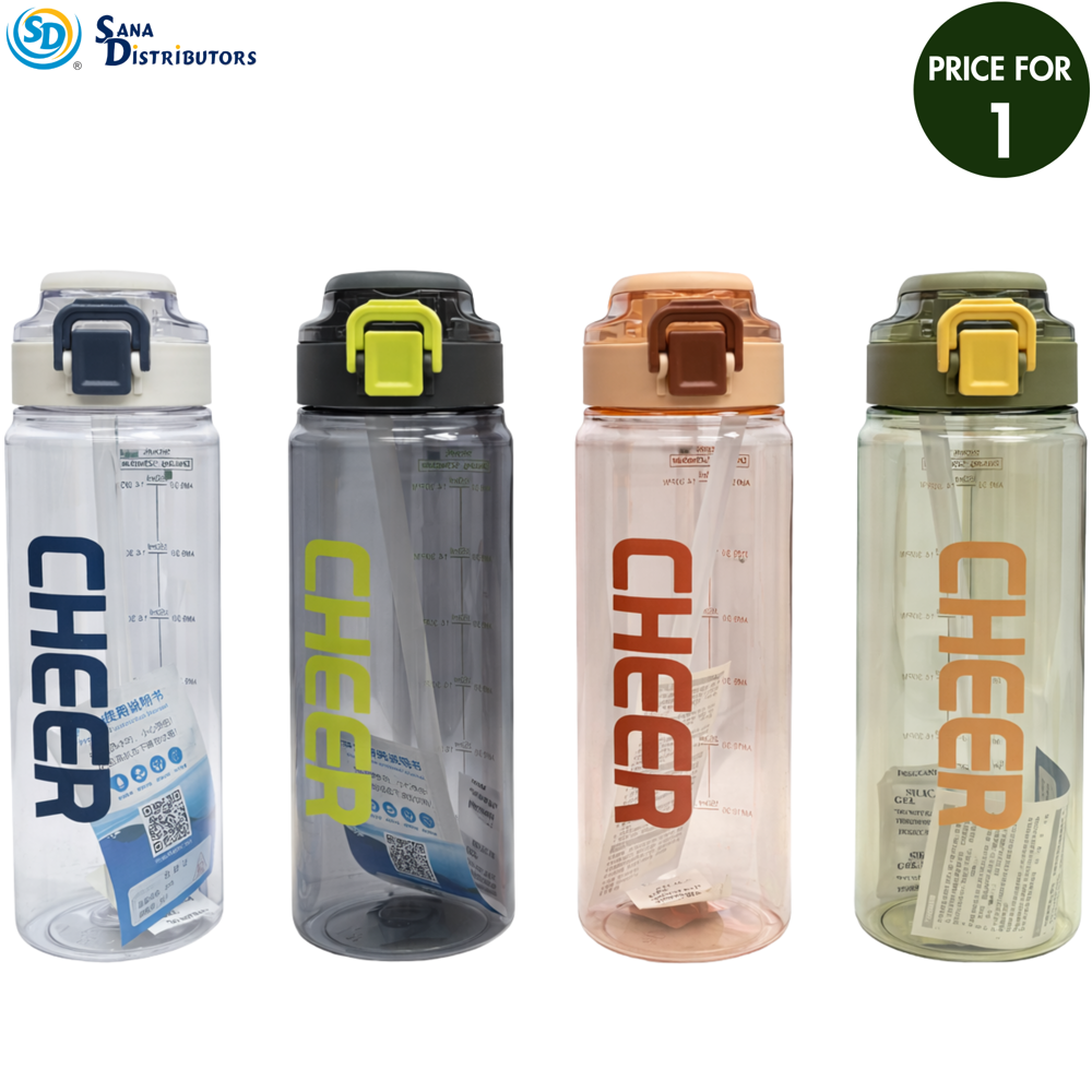 Plastic Water Bottle 910 mL 10" Ass.colors