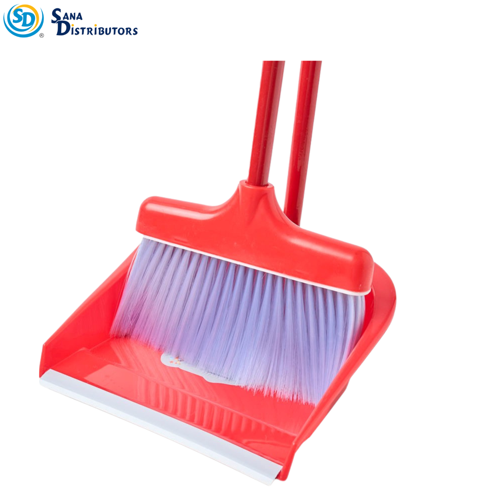 Plastic Broom with Dustpan