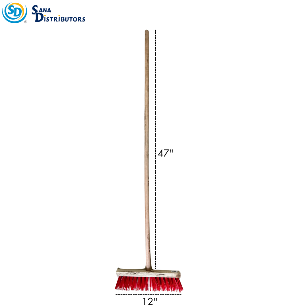 Broom W/wooden Handle 47"