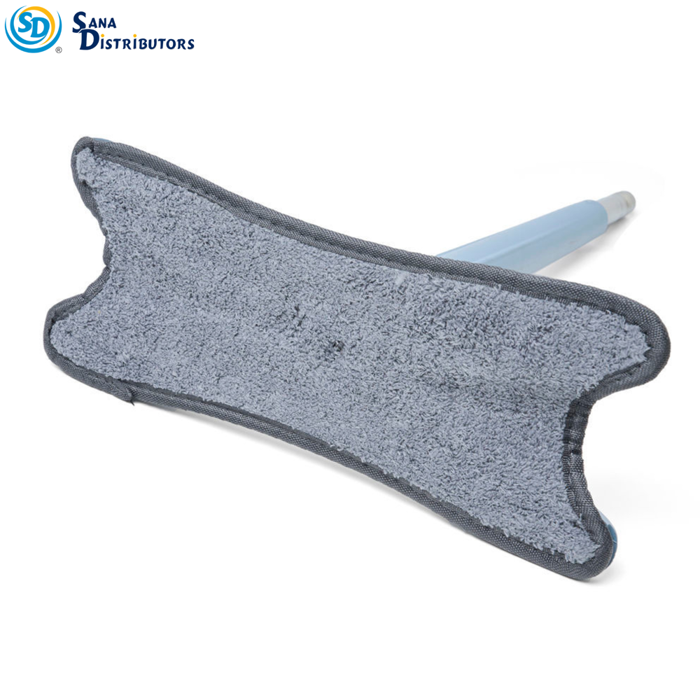 Flat Mop - Microfibre Head & Steel Handle 43"