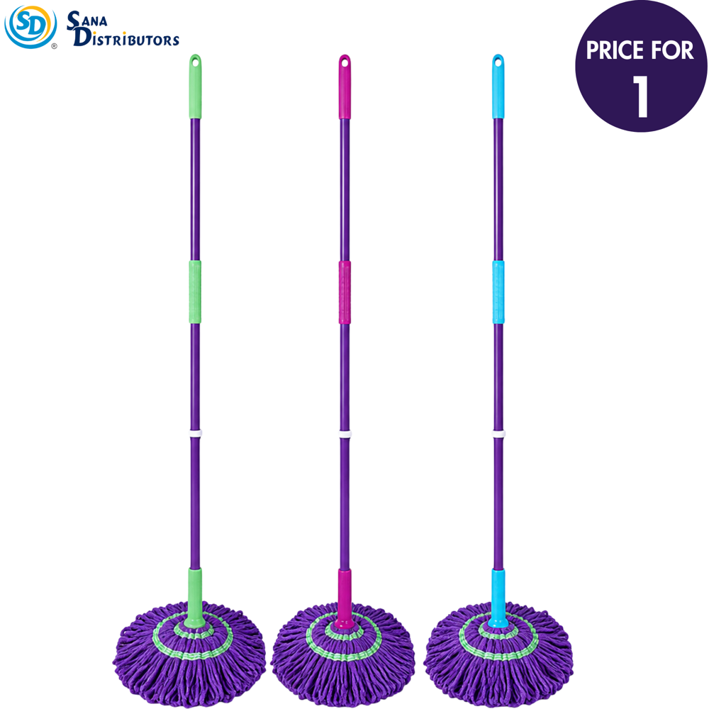 Mop with Squeezing Handle 45" Ass.colors
