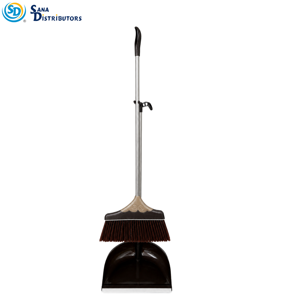 Broom W/ Dustpan - Ass.colors 34"