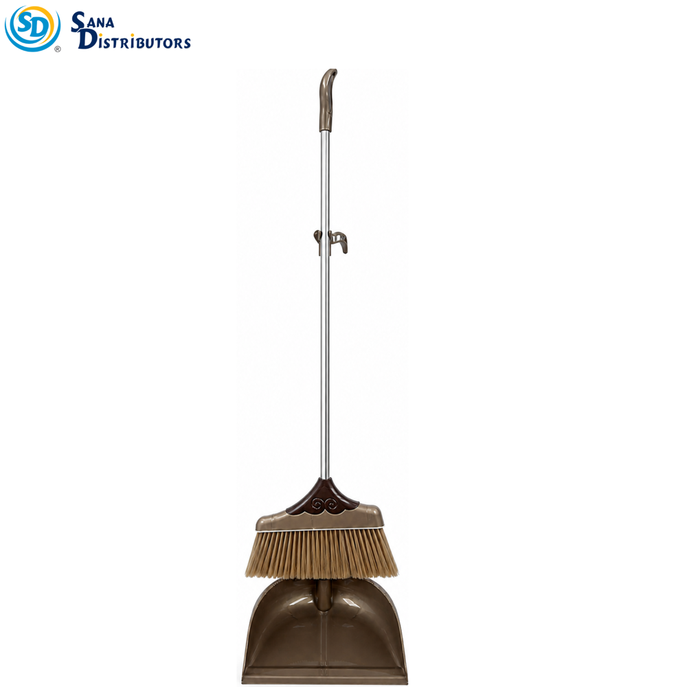 Broom W/ Dustpan - Ass.colors 34"