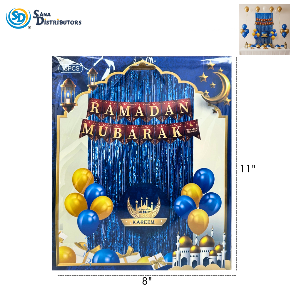 Ramadan/eid Mubarak Party Set 13pcs - Assorted Colors