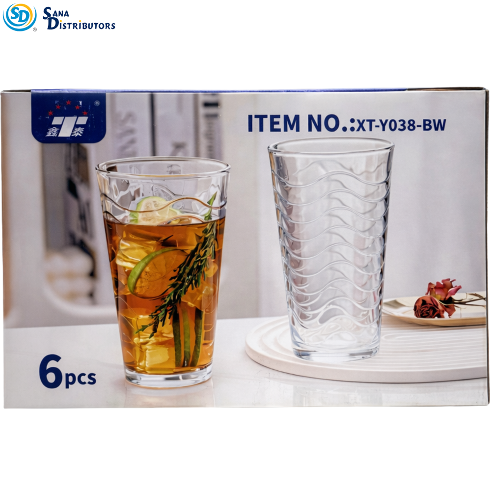 Drinking Glass 6pcs 5.5"