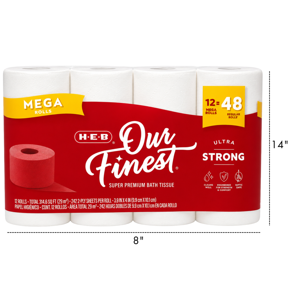 Toilet Paper 2ply 12pcs=48 Rolls