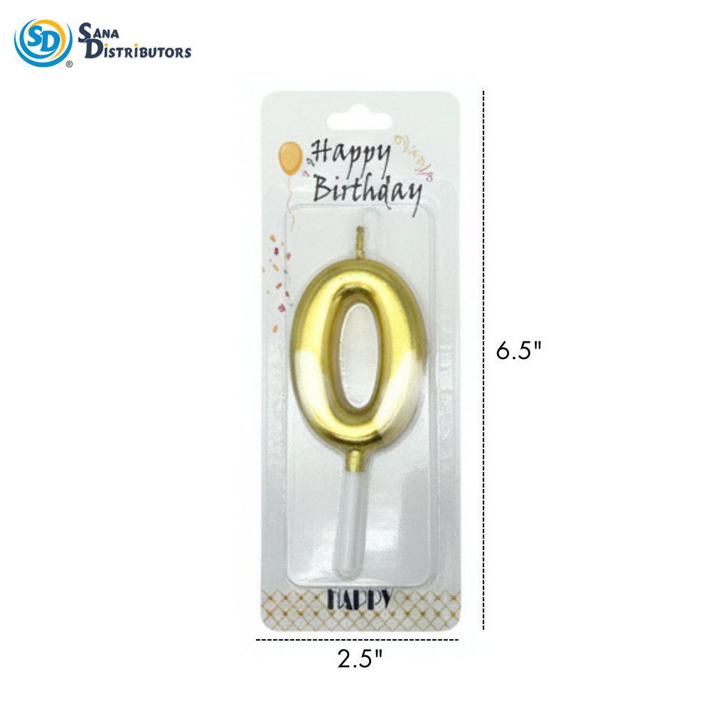 Birthday Candle Digit 0-9 6.5"x2.5"