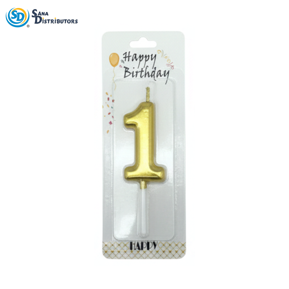 Birthday Candle Digit 0-9 6.5"x2.5"