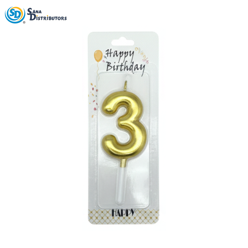 Birthday Candle Digit 0-9 6.5"x2.5"
