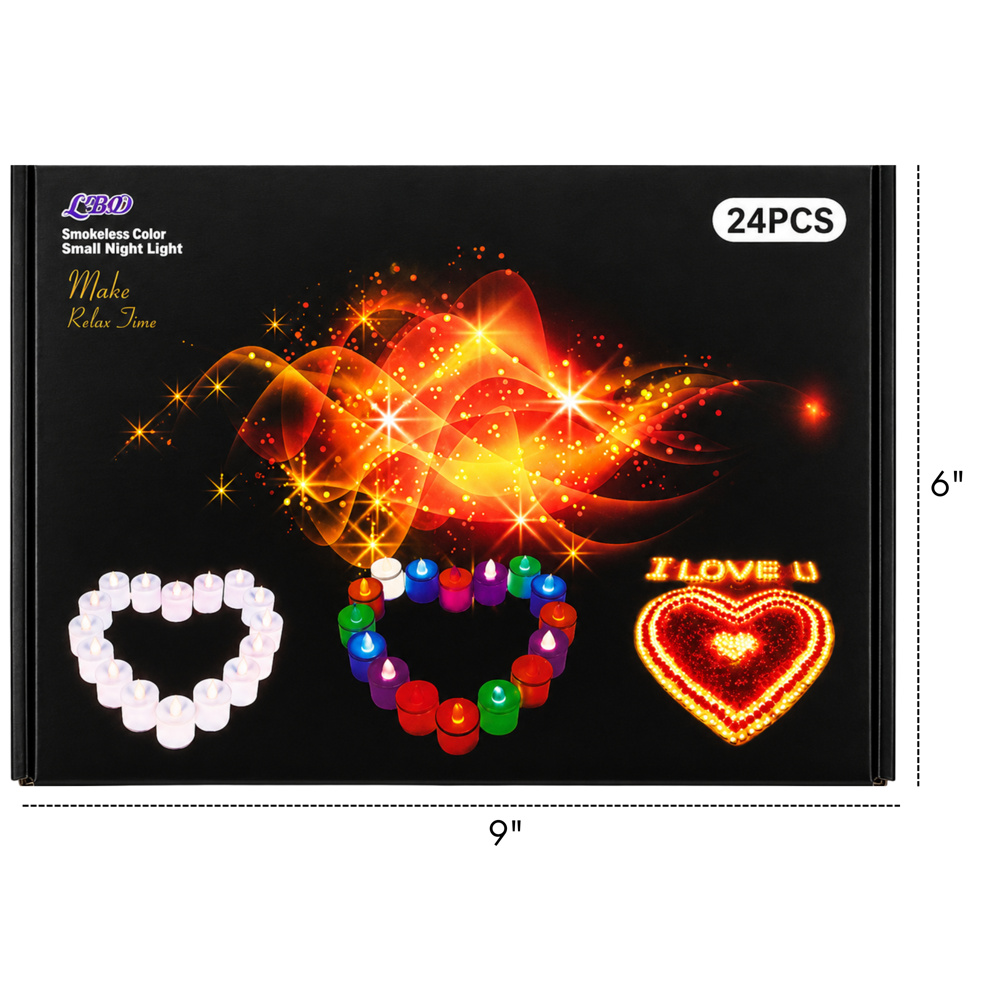 LED Colorful Lights 24pcs 9"x6" ($8.40 for 24pcs)