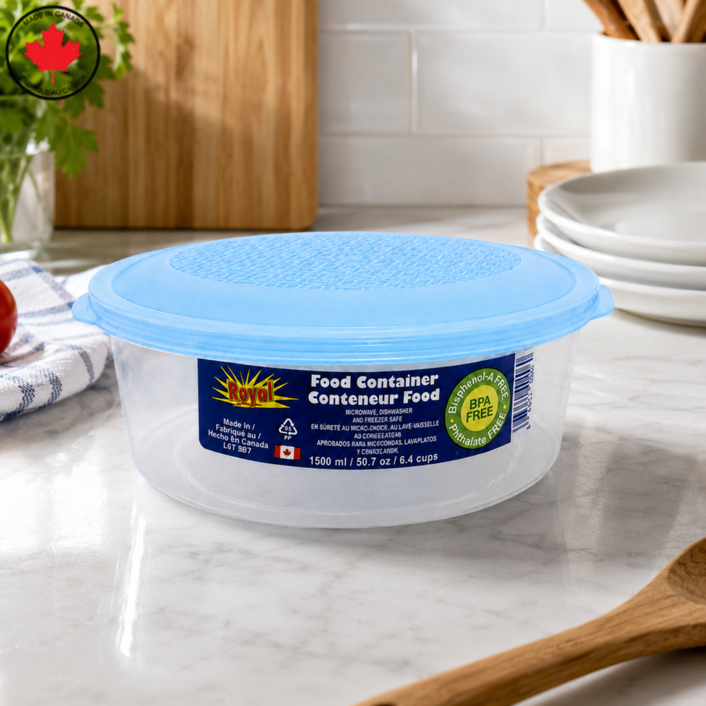 Royal Plastic Food Container Round 1500 mL ka-15940