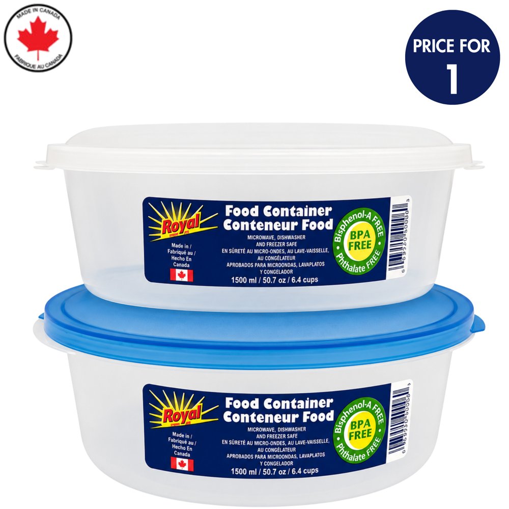 Royal Plastic Food Container Round 1500 mL ka-15940