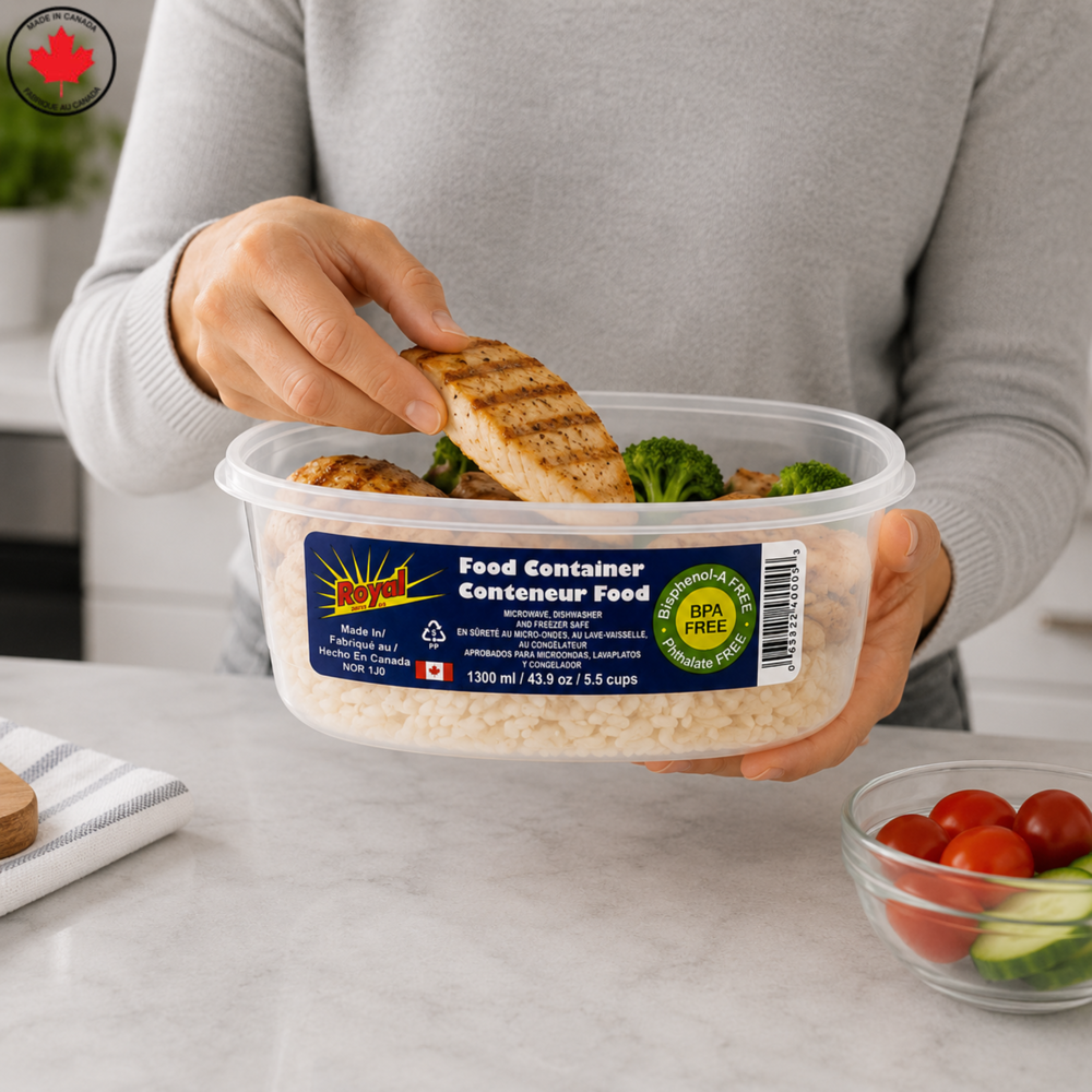 Royal Plastic Food Container Rectangular 1300 mL