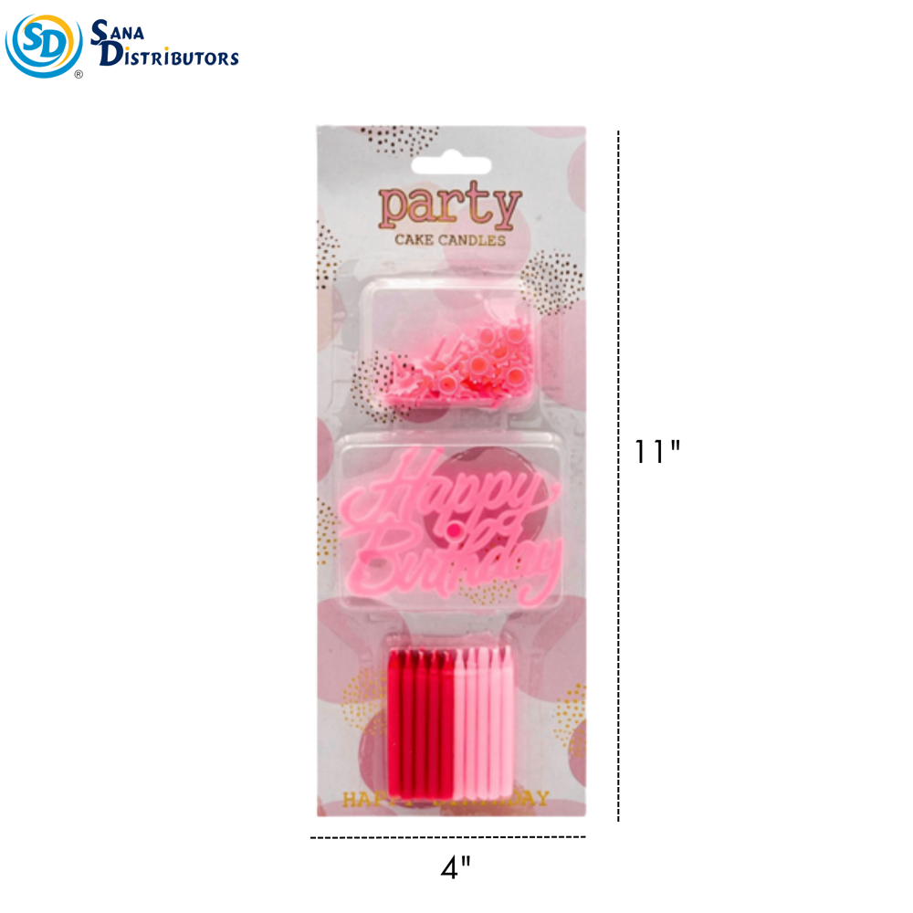 Birthday Candles - Pink & Blue 11"x4"