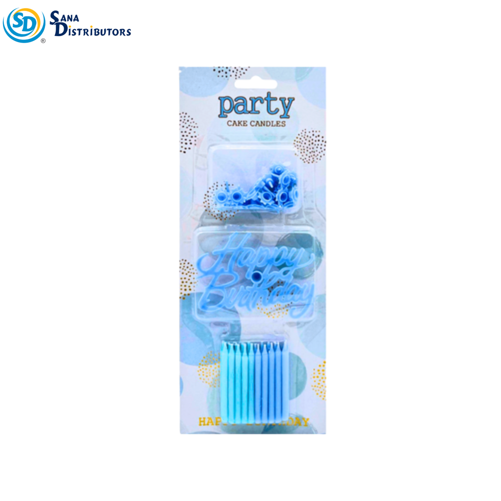 Birthday Candles - Pink & Blue 11"x4"
