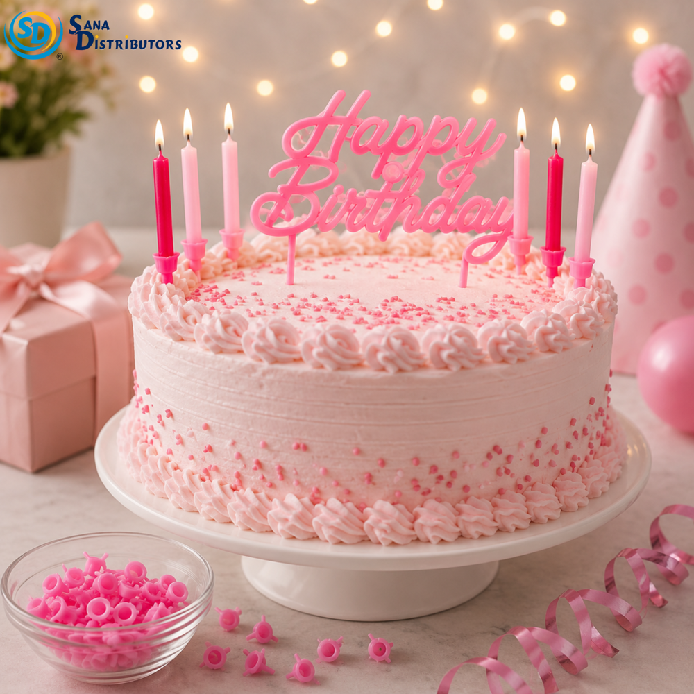 Birthday Candles - Pink & Blue 11"x4"