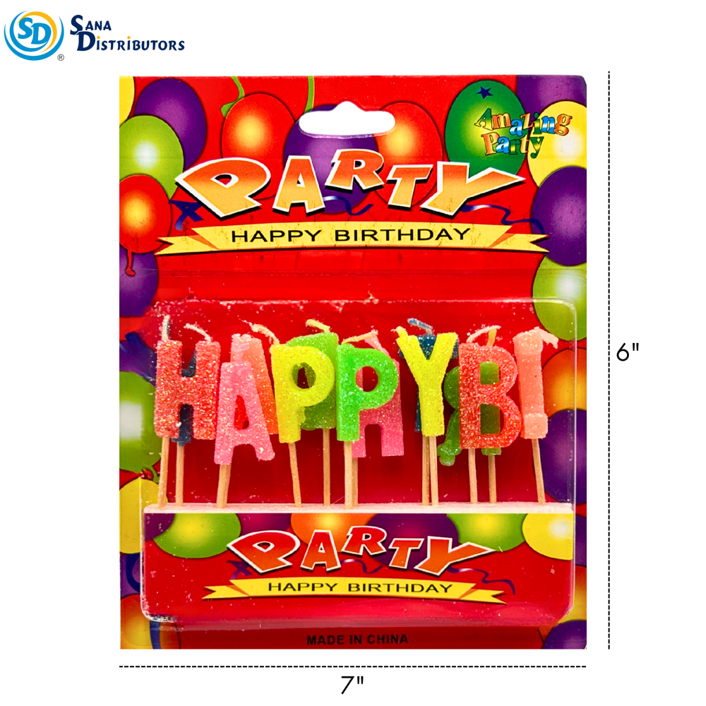 Happy Birthday Candles 7"x6"