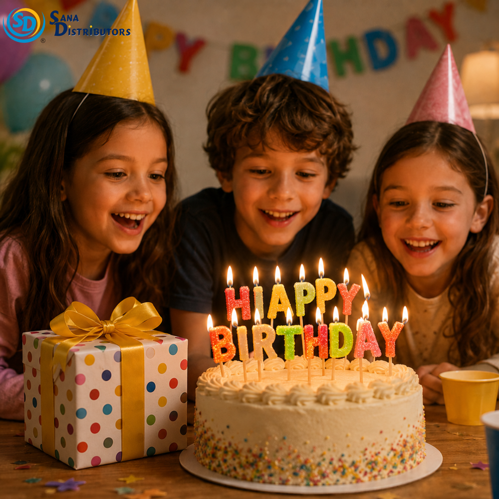 Happy Birthday Candles 7"x6"