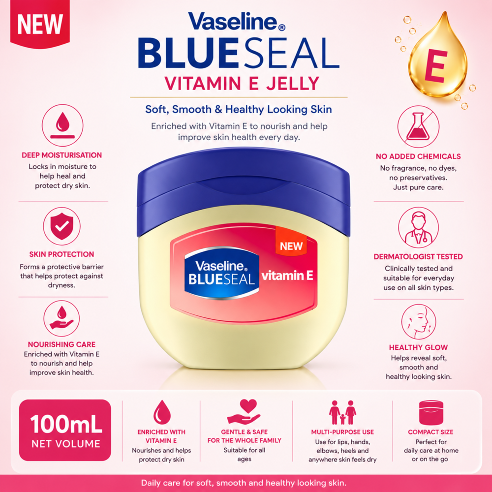 Vaseline Petroleum Jelly Vitamin E 100 mL ($29.88 for 12pcs