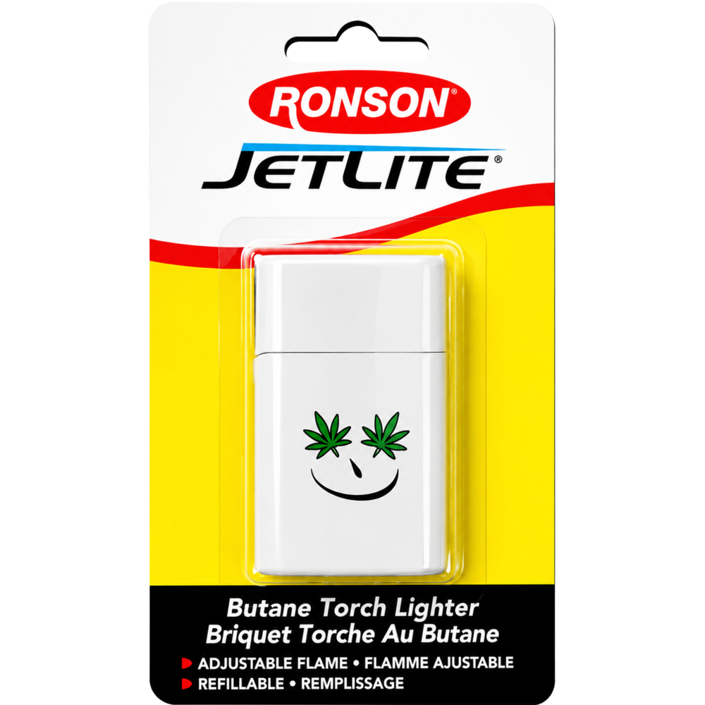 Ronson Jetlite Torch Lighter - Cannabis Design