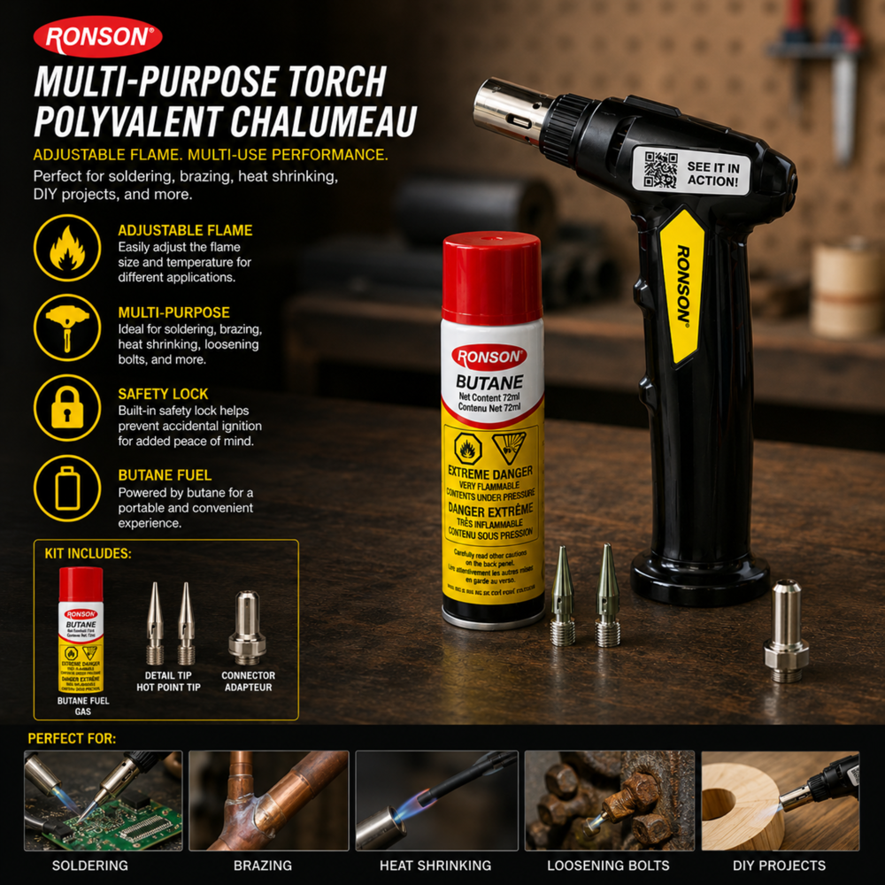 Ronson Multi-purpose Torch & Butane Set