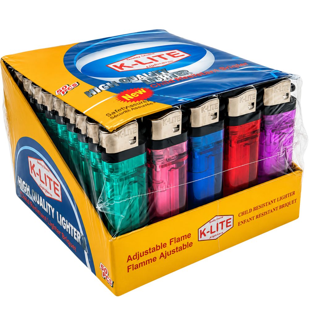 K-lite Clear Lighters 50pcs ($0.15 per Unit)