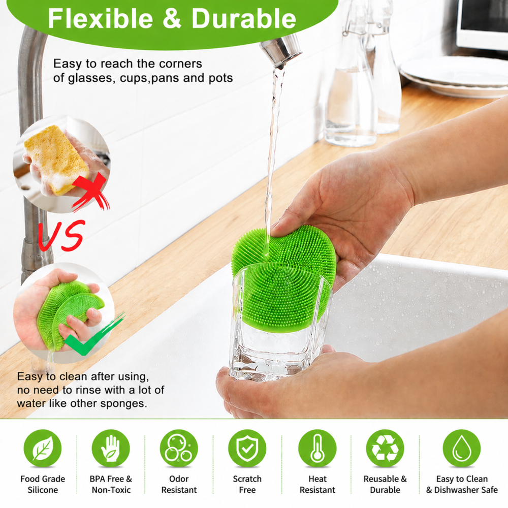Silicone Scrubber 7.5"x6"