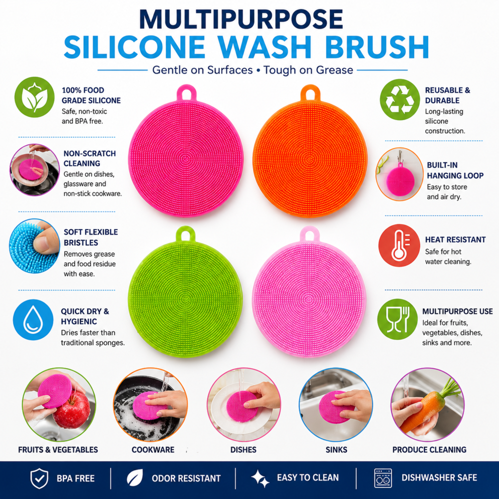 Silicone Scrubber 7.5"x6"