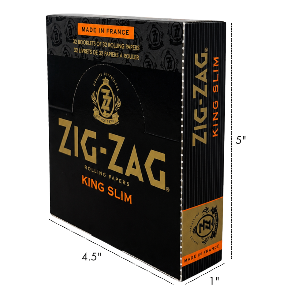 Zig-zag Rolling Papers - Black King Slim - 25pcs