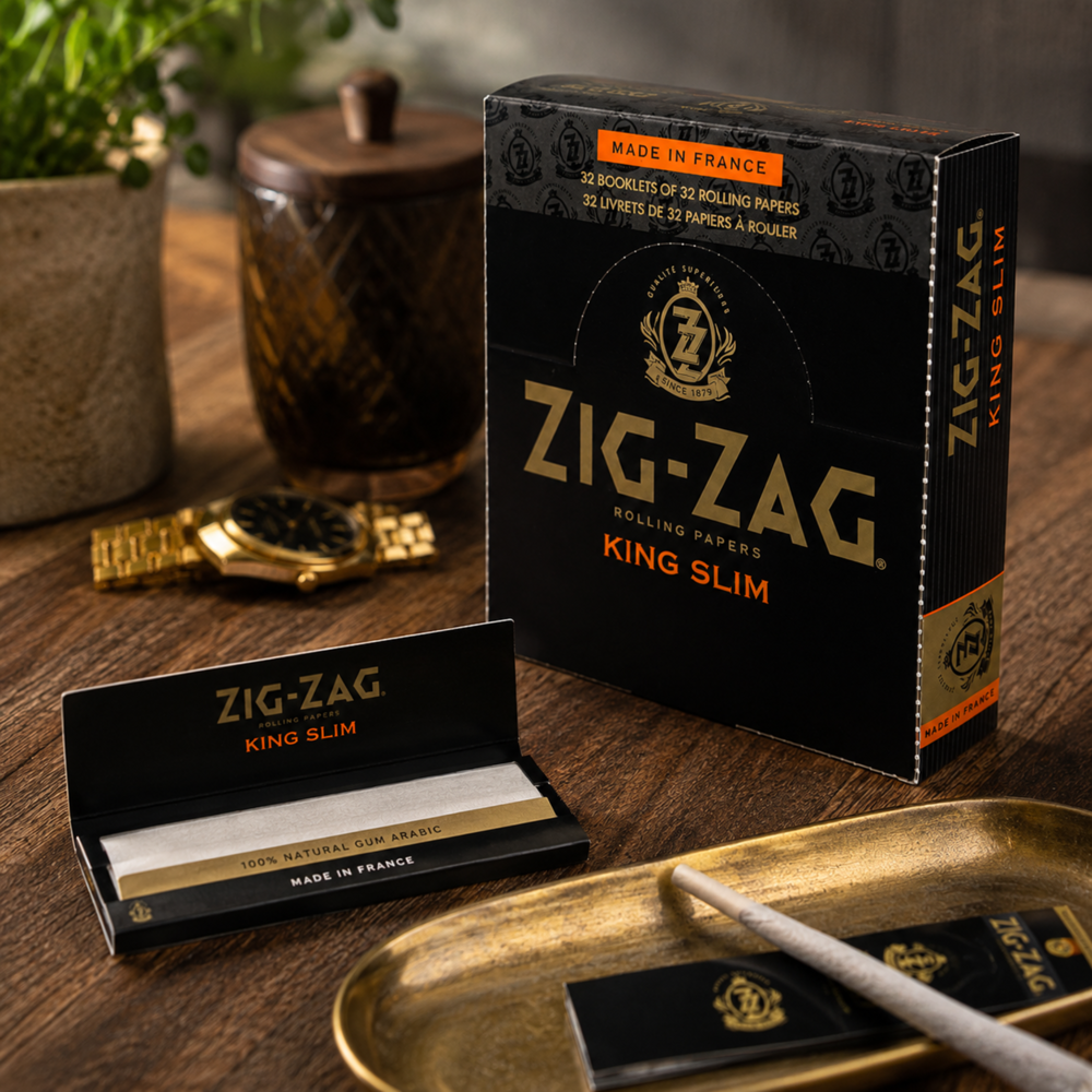 Zig-zag Rolling Papers - Black King Slim - 25pcs