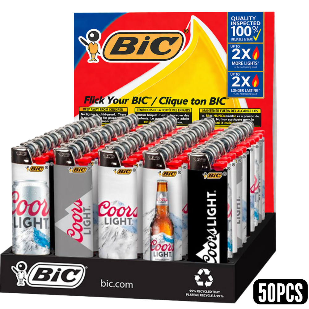 Bic Lighter Large - Coors Light 50pcs