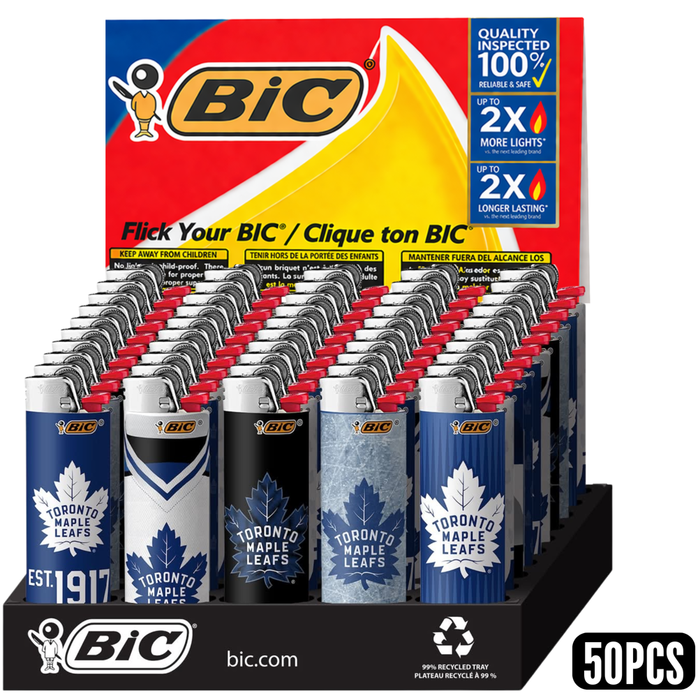 Bic Lighter Large - Toronto Maple Leafs 50pcs