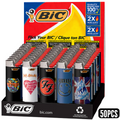 Bic Lighter Large - Rock Bands 50pcs