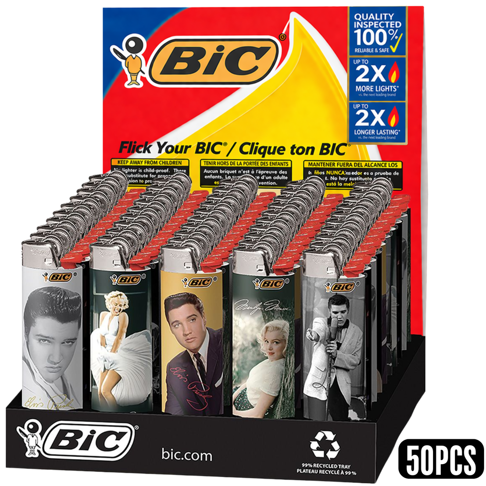 Bic Lighter Large - Icons 50pcs
