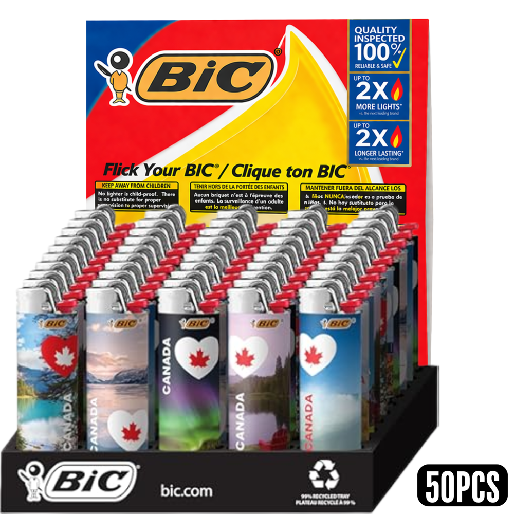 Bic Lighter Large - Love Canada 50pcs