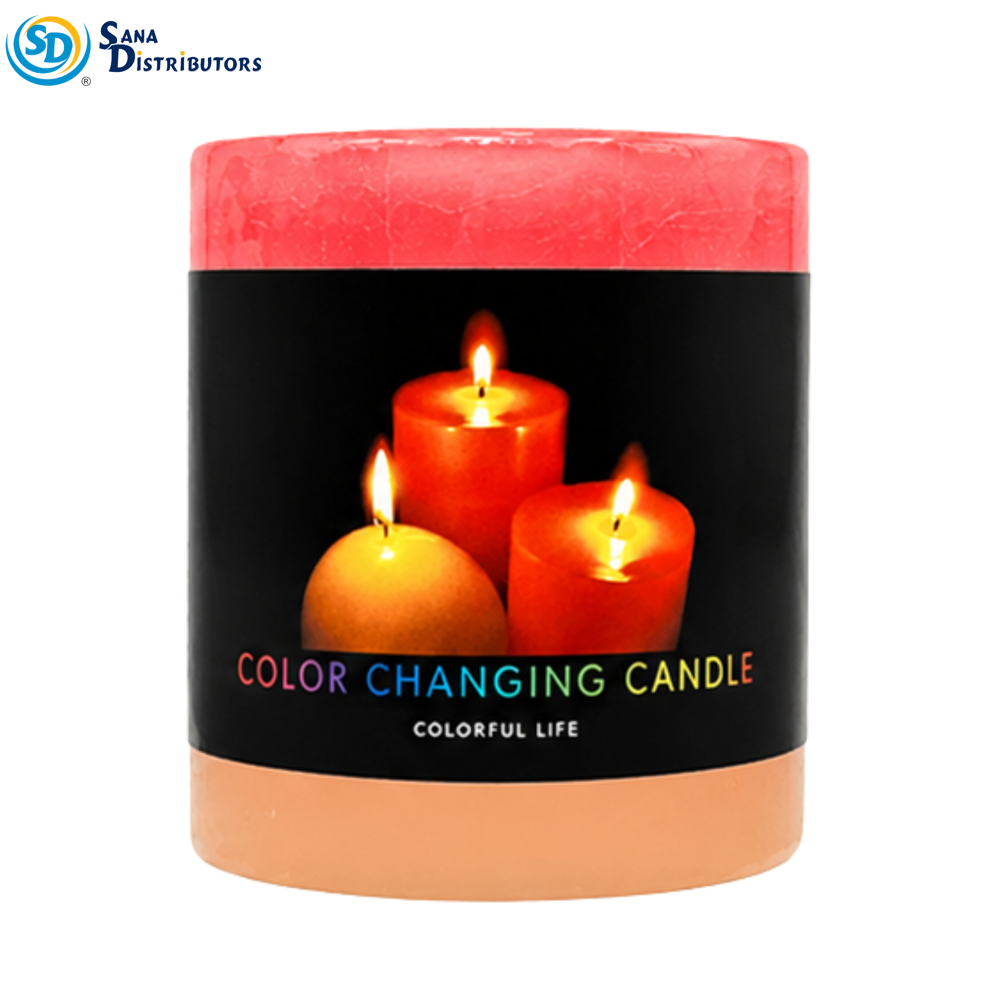 3 Color LED Candle 3"x2"