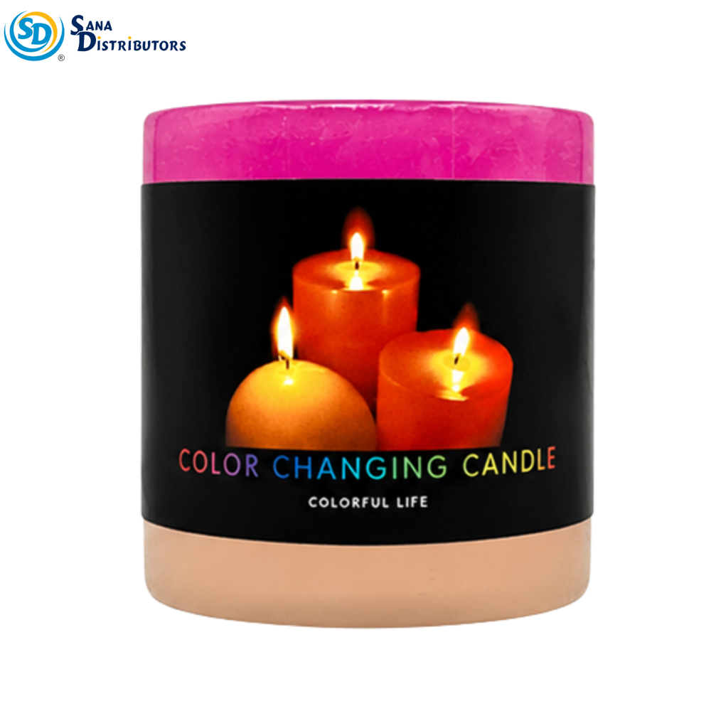3 Color LED Candle 3"x2"
