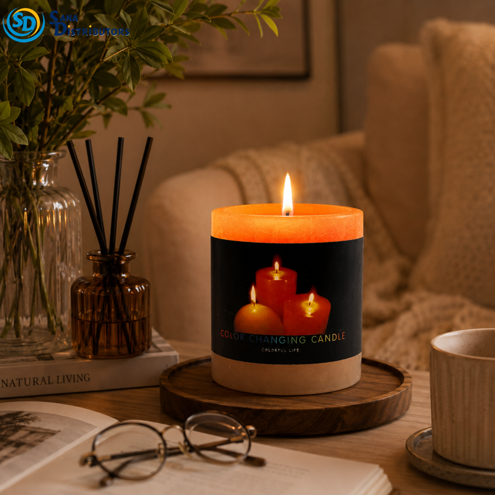 3 Color LED Candle 3"x2"