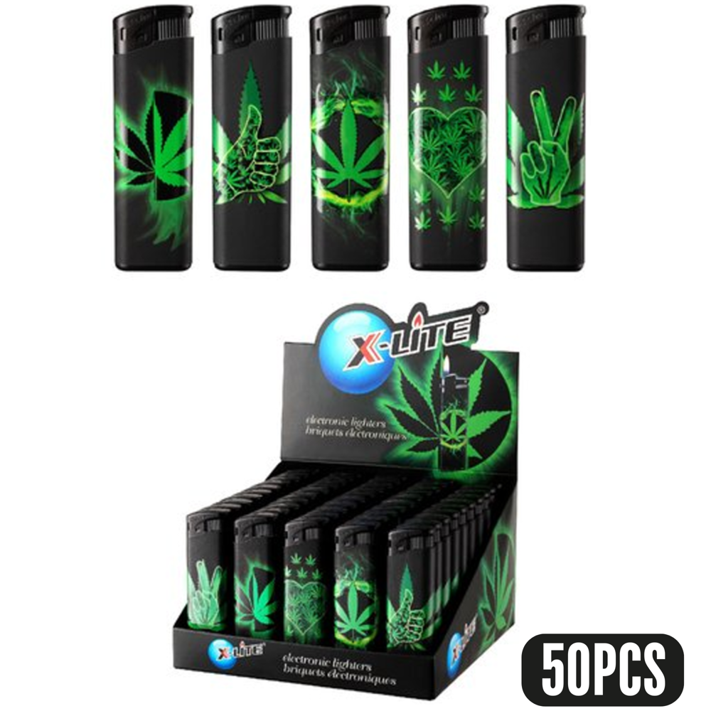 X-lite Lighters - Cannabis Design 50pcs ($0.53 per Unit)