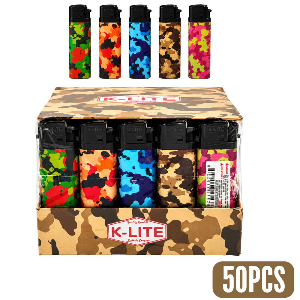 K-lite Camouflauge Lighters 50pcs ($0.35 per Unit)