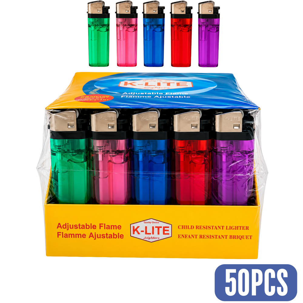 K-lite Clear Lighters 50pcs ($0.15 per Unit)