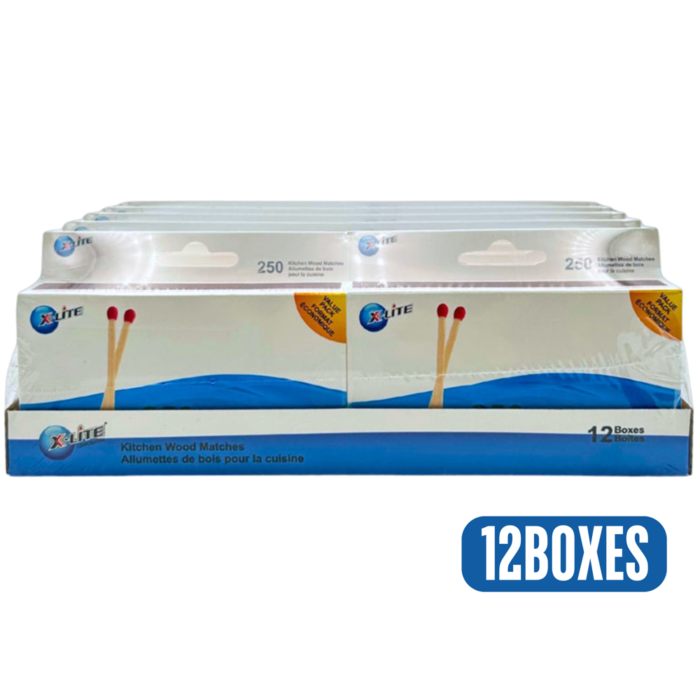 Xlite Wood Matches - 250ct 12pcs ($1.05 per Unit)